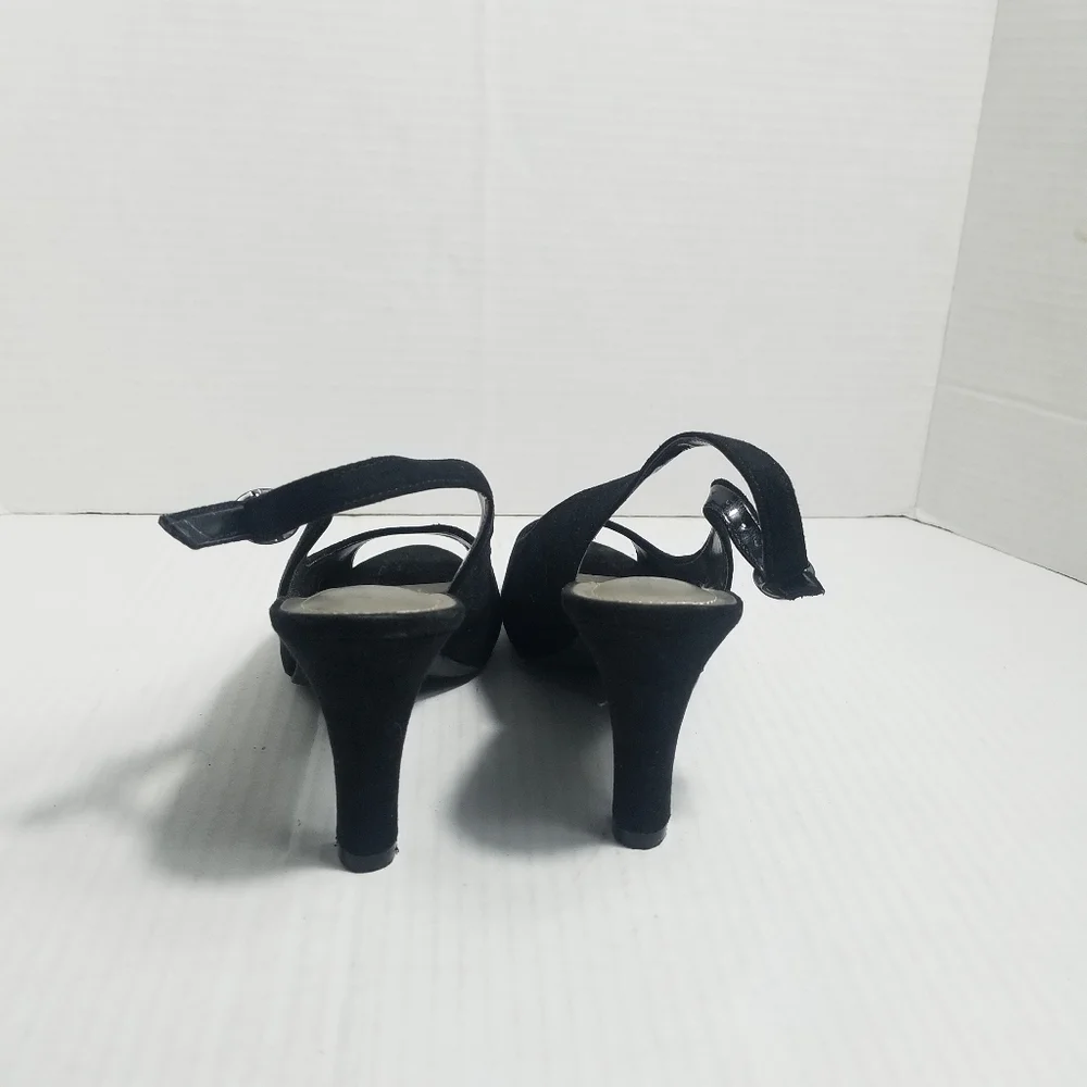 DEXFLEX COMFORT WOMEN'S BLACK SLINGBACK HEELS SIZE 6.5